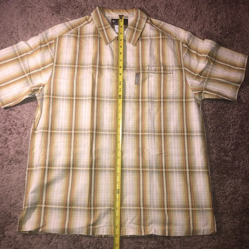 Columbia Button Down Mens Size Medium Fish Work Beach Dress Shirt - Picture 7 of 14
